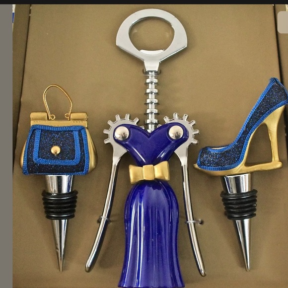 WILD EYE DESIGNS FASHION WINE SET STOPPER CORKS - Picture 7 of 7